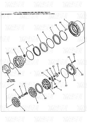ไฮดรอลิก Excavator Swing Travel Drive แคตลาจเกียร์