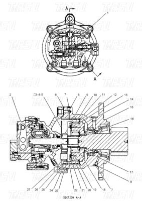 E307C ไฮดรอลิก Excavator Swing Drive Motor สําหรับการใช้งานที่ต้องการ