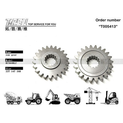 VOE14515056 สีดํา EC360D Excavator Travel 1 Stage Sun Gear Planetary Reducer สําหรับระบบส่งเครื่องขุด