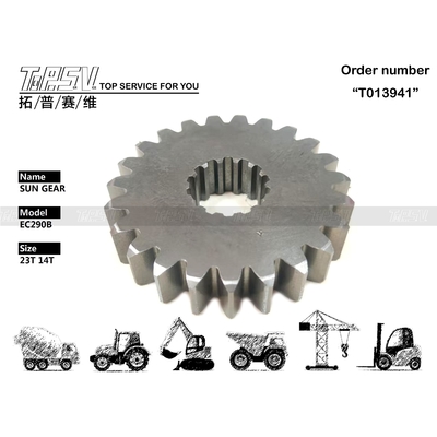 SA7117-38371 เหล็กความทนทานสูง EC290B Excavator Travel 1 Stage Sun Gear สําหรับขนาดที่สามารถปรับแต่งและทนทานได้