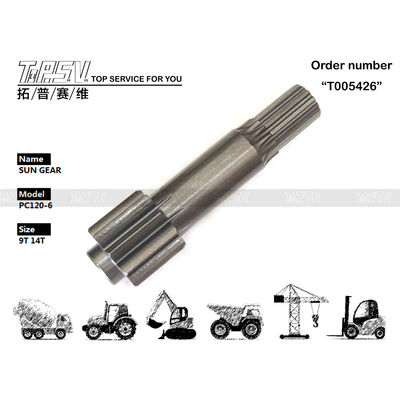 ถุงที่จัดการ สีดำ PC120-6 Excavator Travel 1 Stage Sun Gear Parts สำหรับบรรจุภัณฑ์ขนส่ง