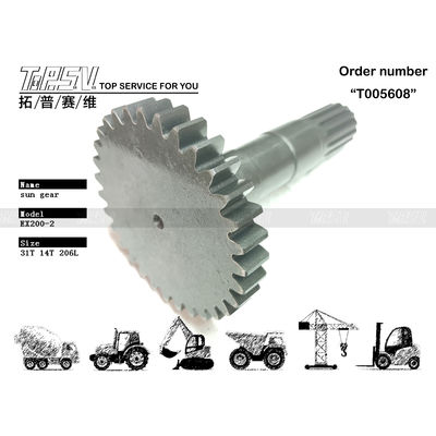 ความทนทานสูง EX200-2 Excavator Travel 1 Stage Sun Gear สีดํา จากผู้จําหน่ายที่น่าเชื่อถือ