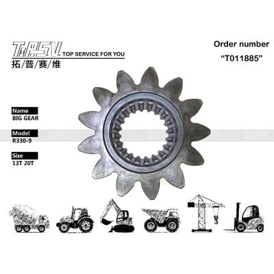 ชิ้นส่วนอะไหล่เกียร์ใหญ่สำหรับหมุนรถขุด R330-9 ที่ผ่านการอบความร้อนจากโรงงาน ชิ้นส่วนอิเล็กทรอนิกส์สำหรับความต้องการของคุณ