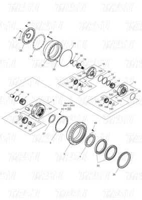 404-00098C 170402-00009 การใช้งานขับขี่สําหรับ DOOSAN CATALOG DX300 SOLAR300-5/7