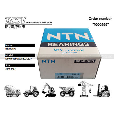 NTN โลหะลูกกลมสัมผัสมุม DF0766LLUACS32/L627 35*64*37 การบํารุงรักษาง่าย