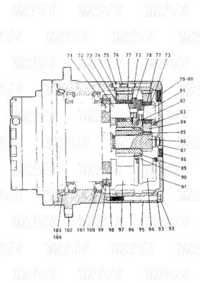 E120B แคทาล็อก 099-4141 เครื่องขุดเหล็กภาระหนัก เครื่องขับเคลื่อนท้าย