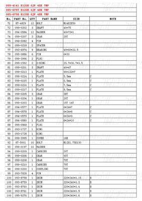 E120B แคทาล็อก 099-4141 เครื่องขุดเหล็กภาระหนัก เครื่องขับเคลื่อนท้าย