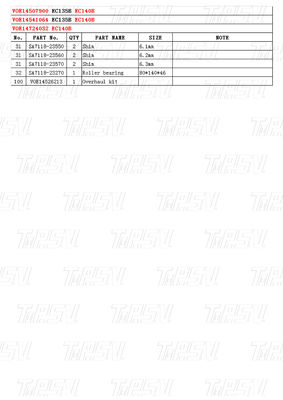 EC140B เครื่องขุดปลา เครื่องลดการสวิงดาวสําหรับ Volvo Catalog VOE14507900