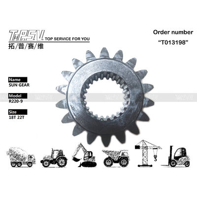 สีดํา R220-9 Excavator Swing 1Stage Final Drive Gear เหล็ก 39Q6-12320