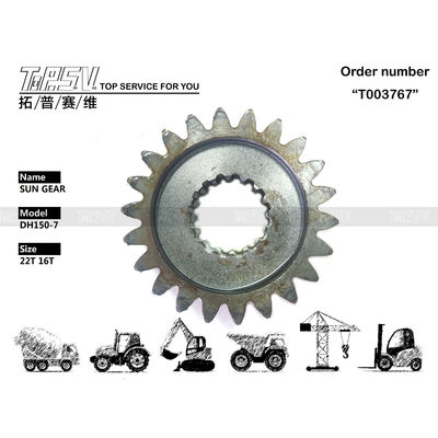 DH150-7 Excavator Steel Sun Gear In Transmission Swing 1st Stage 404-00066 ขนาดของเครื่องขุดเหล็ก
