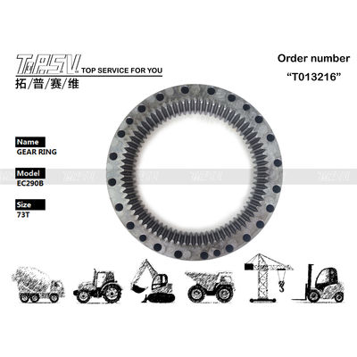 สีดํา EC290B Excavator Swing Inner Gear Ring With Gear Meshing Installation VOE14547266 เครื่องขุดหิน