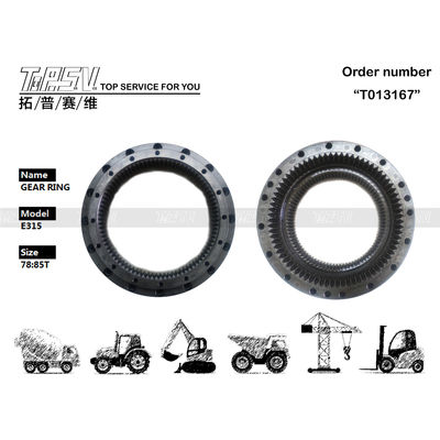 102-6534 สีดํา การเดินทาง สแตนเลสวงแหวนเกียร์สําหรับ excavator CATERPILLAR E315