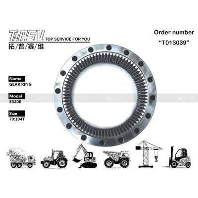 E320E Excavator Travel Steel Gear Ring 267-6783 การติดตั้งเครือเกียร์