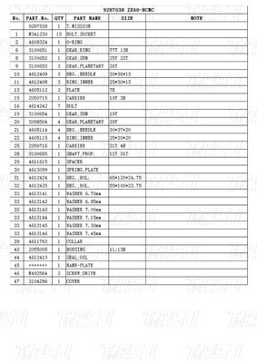 แผนการหมุนมอเตอร์ excavator สําหรับเครื่องจักรและการทําเหมืองแร่พลังงาน 9287538 ZX60-HCMC
