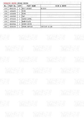 โบลท์บนเครื่องขุด Swing Drive สําหรับ ZX230