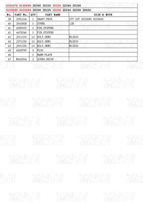สีที่กําหนดเอง Excavator Travel Drive Catalog มอเตอร์