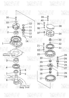 20Y-26-00010 PC200-6 แผนการขับเคลื่อนหมุน excavator สําหรับการใช้งานเครื่องจักรเหมืองแร่