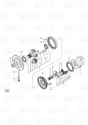 โบลท์-บน ไฮดรอลิกสวิงมอเตอร์ไดรฟ์ VOE14542165 EC290B Excavator Swing Drive แคทอลัก