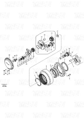 สีดํา VOE14551150 EC290B Excavator Travel Motor Drive Catalog พร้อมการติดตั้งพับ