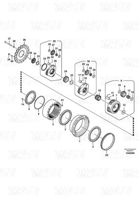 Steel Planetary Reducer VOE14599921 เครื่องขุดเครื่องขับเคลื่อนรถยนต์