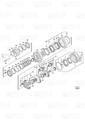 สีที่กําหนดเอง VOE14608847 Excavator Travel Drive Catalog Gear Box การติดตั้งและการทํางานสูงสุด