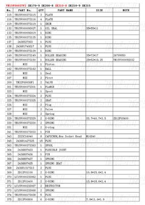 โรงงานซ่อมเครื่องจักรกล YN15V00037F2 SK210-8เครื่องขุดท่องเที่ยว Drvie แผนภาพชิ้นส่วนในการขนส่ง