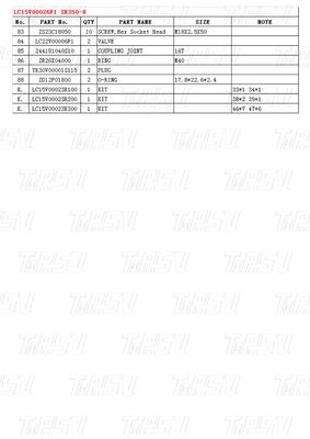 สีดํา LC15V00026F1 SK350-8 Excavator Final Drive แผนภาพชิ้นส่วนสําหรับการทํางาน