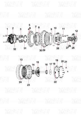 SY365C แผนการขับเคลื่อนเครื่องขุดแตกต่างกันขึ้นอยู่กับรุ่น ขนส่งในกล่องไม้