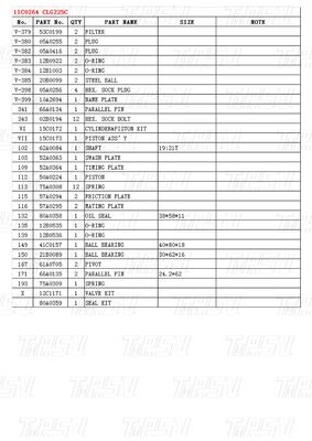 กล่องไม้ 11C0264 CLG225C Excavator Swing Drive Catalog Gear Box การขนส่ง แพคเกจแตกต่างกันตามรุ่น