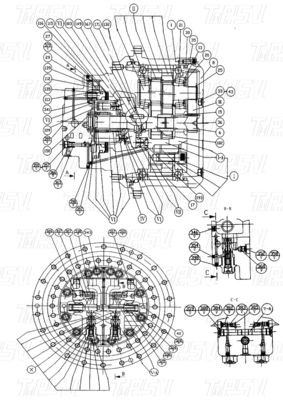 กล่องไม้ 11C0264 CLG225C Excavator Swing Drive Catalog Gear Box การขนส่ง แพคเกจแตกต่างกันตามรุ่น