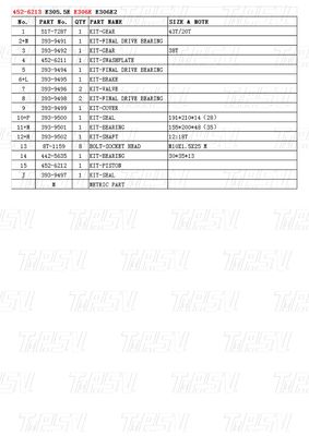 452-6213 E306E Excavator Travel Drive แคทอลัก โบลท์ออน
