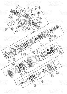 452-6213 E306E Excavator Travel Drive แคทอลัก โบลท์ออน
