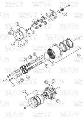 ขึ้นอยู่กับสแตนเลส พลานิตี้ Reducer Excavator การเดินทางมอเตอร์ Excavator Swing Reducer