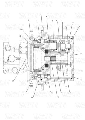 โลหะหนัก 162-1379 E312B Excavator Travel Drive Catalog