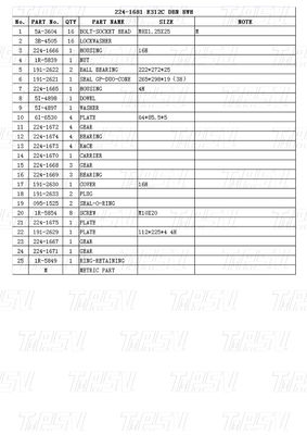 สแตนเลสโบลท์บน Excavator Swing Drive / มอเตอร์การเดินทาง