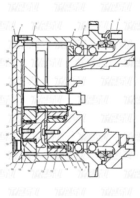 สแตนเลสโบลท์บน Excavator Swing Drive / มอเตอร์การเดินทาง
