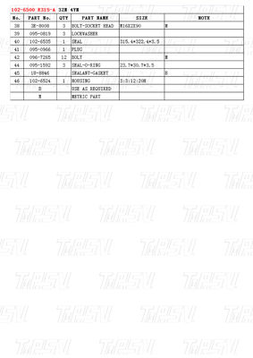 102-6500 E315-A Excavator Travel Drive แคทอลัก โบลท์-ออน ในสต็อค สีดํา