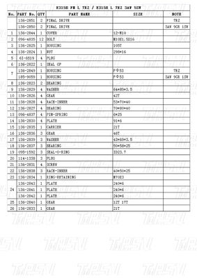 โบลท์ในการติดตั้ง 136-2850 E315B Excavator Travel Drive Catalog มอเตอร์ที่มีเครื่องลดดาว