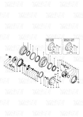 096-4315 096-6334 099-3665 E200B Excavator Travel Drive แคทอลัก ชิ้นส่วนมอเตอร์สําหรับรุ่นต่าง ๆ