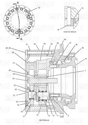 สีดํา ไฮดรอลิก 191-3234 E320B Excavator Travel Drive แคทอลักมอเตอร์สําหรับการซ่อมแซมอุปกรณ์หนัก