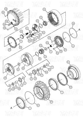 Bolt On Planetary 511-6013 527-7082 514-9423 514-9426 326D Excavator Travel Drive สําหรับพลังงานเหมืองแร่ เครื่องจักรอุตสาหกรรม