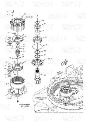 เหล็กน้ําหนักหลากหลาย 378-9543 378-9544 E374F Excavator Swing Drive แคตอลอล์กด้วยสีที่กําหนดเอง