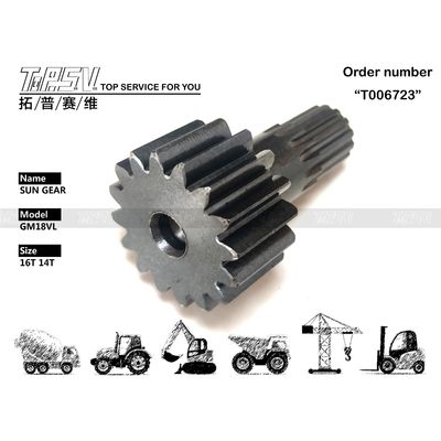 TZ263B1006-01 สีดํา GM18VL Excavator Travel Sun Gear View Image With Hydraulic Motor Drive ในสีดํา