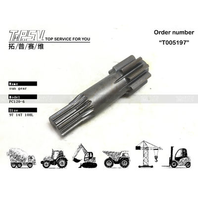 การทําเหมืองแร่พลังงาน PC120-6 Excavator Travel 1 Stage Sun Gear Reducer Gear Parts สําหรับการใช้งานหนัก