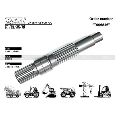 096-4372 การรักษาความร้อนเหล็ก E200B Excavator Travel Motor Shaft สําหรับผลงานที่ดีกว่าและอายุยืน