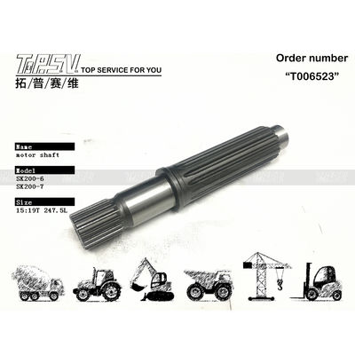 YN15V00017S009 การบรรจุขนส่ง SK200-6 Excavator Travel Motor Shaft สําหรับไฮดรอลิก มอเตอร์ไดรอลิก