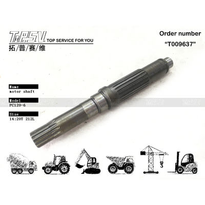 TZ263B2002-01 PC120-6 เครื่องขุดเดินทาง มอเตอร์ชัฟท์ ความต้านทานการฉีกเหล็ก