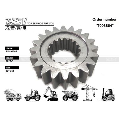 XKAQ-00010 ความแม่นยําสูง R220-5 Excavator Swing 1 Stage Sun Gear อะไหล่มอเตอร์ในกระเป๋าขายเพื่อบรรจุขนส่ง