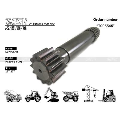การติดตั้งโดยไม่ใช้ความพยายาม PC200-6 Excavator Travel 1 stage Sun Gear Motor สําหรับการก่อสร้างเหล็กที่ยั่งยืน