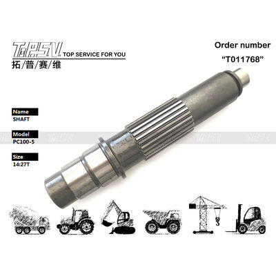 ความละเอียดสูง PC100-5 Excavator Travel Motor Shaft สําหรับ Excavator สีดําจากไฮดรอลิกมอเตอร์ไดรเวอร์